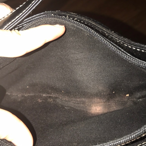 Liz Claiborne Black Leather Shoulder Bag - Picture 8 of 8